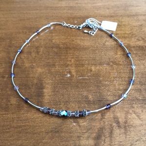 NWT Pink and purple beaded necklace